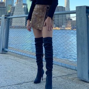 Thigh high heeled boots
